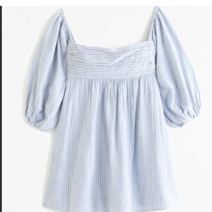 Abercrombie & Fitch Light Blue Striped Mini Dress